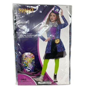 Spirit Halloween Kid's Twisted Mad Hatter Costume Alice in Wonderland  Med 8-10
